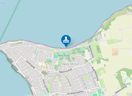 Map of DÆMNINGEN/RØJLEMOSE Ø