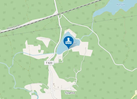 Map of Tjugestasjön