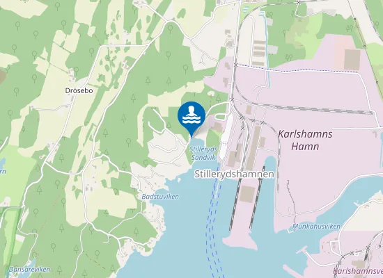 Map of Stilleryd Badplats
