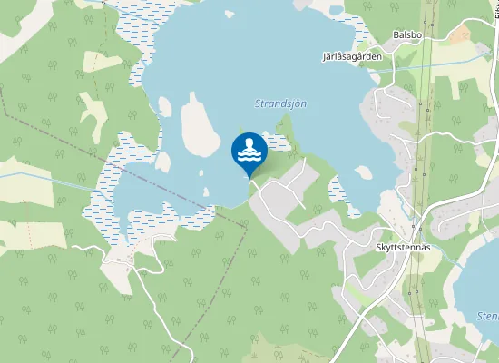 Map of Strandsjöbadet