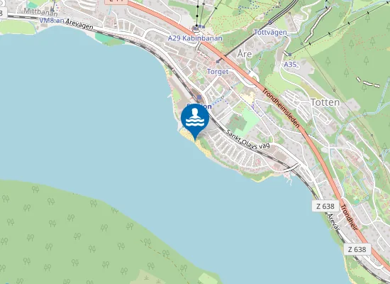 Map of Åre strand