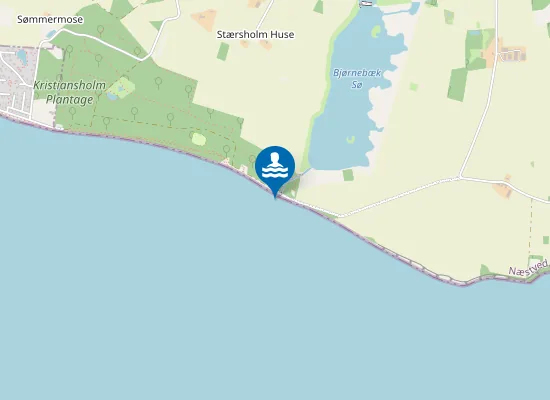 Map of BJØRNEBÆK - UNDERSTATION DKBW1124 KRISTIANSHOLM PLANTAGE STRAND