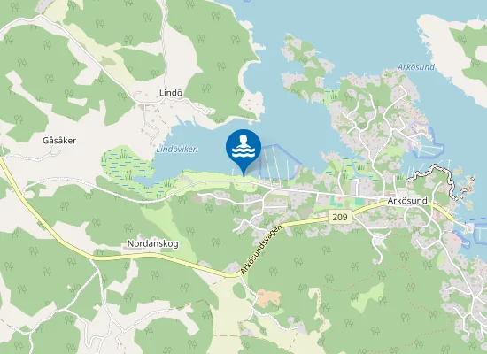 Map of Nordanskogsbadet