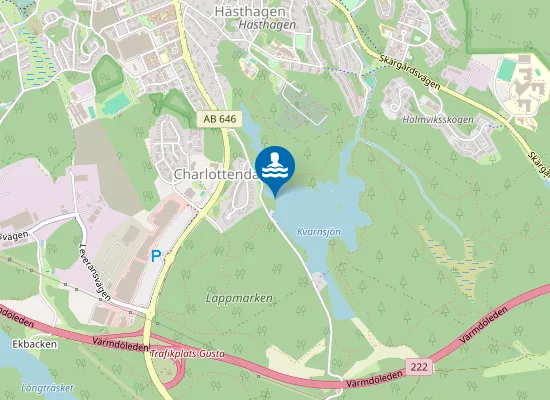 Map of Badplats Kvarnsjön
