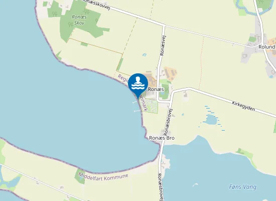 Map of RONÆS STRAND
