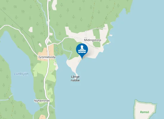 Map of Laxasands badplats