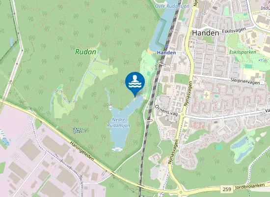 Map of Lilla rudan badplats