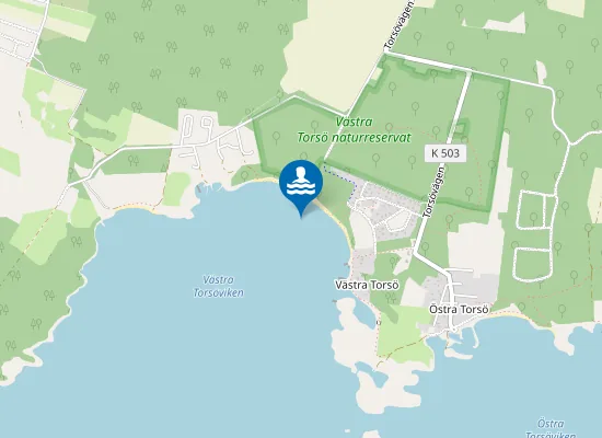Map of Västra Torsö Badplats