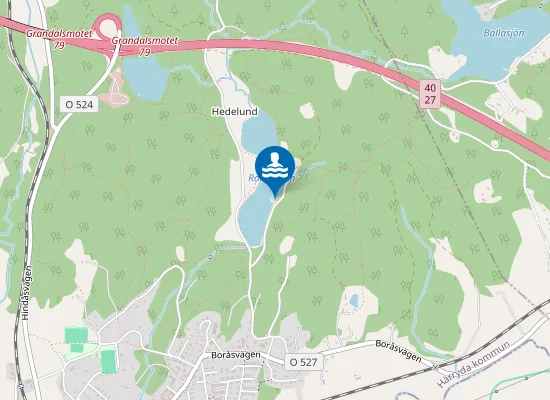 Map of Rammsjöns badplats