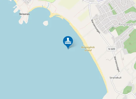 Map of Ringsegårds strand