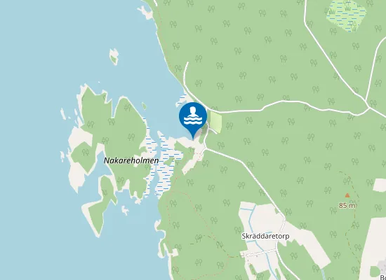 Map of Skräddaretorp badplats