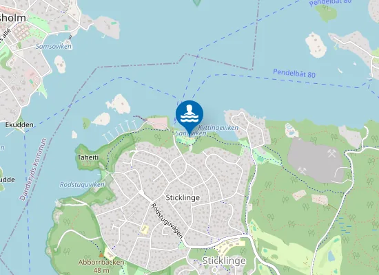 Map of Sandviksbadet