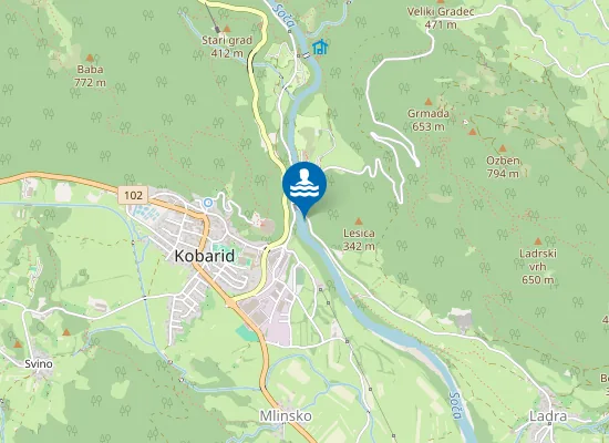Map of Kobarid Beach