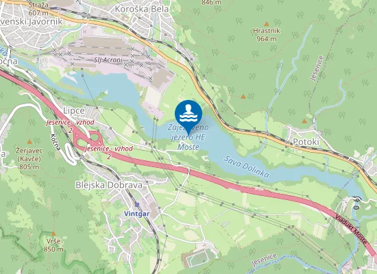 Map of Kamp Perun Lipce - plaža