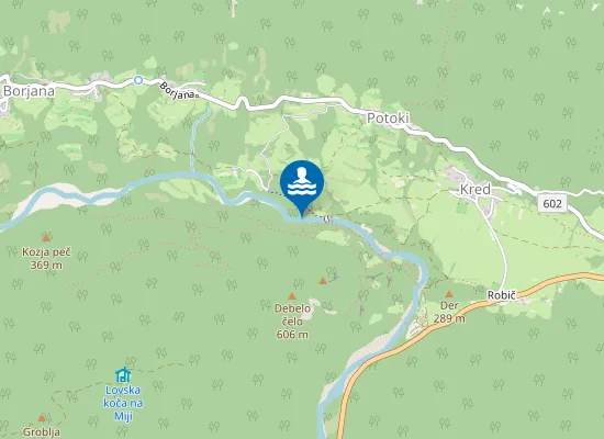 Map of Nadiška (Potoška) korita