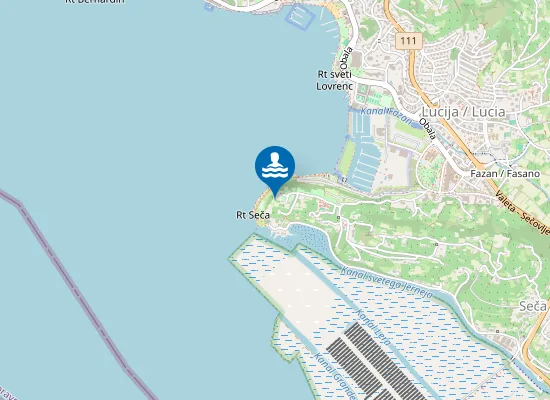 Map of Plaža Ribič