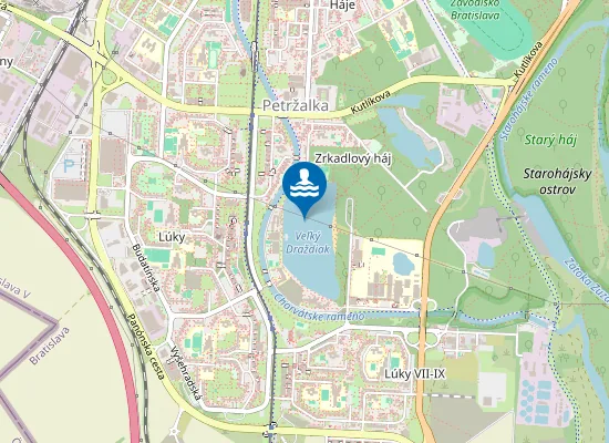 Map of Veľký Draždiak