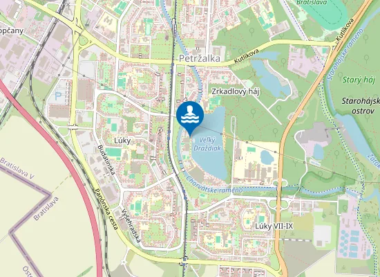Map of Petržalská pláž