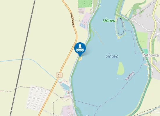Map of Štrková pláž