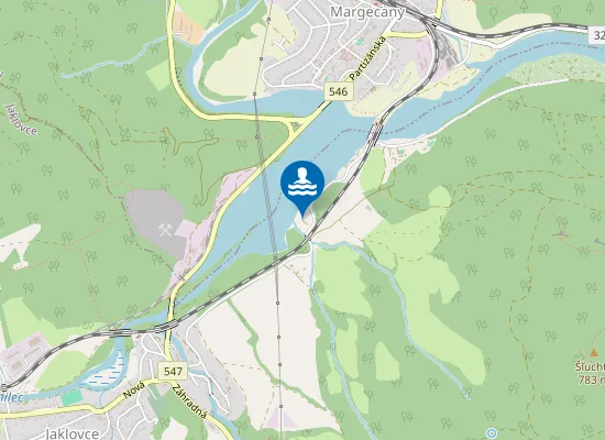 Map of Husia pláž