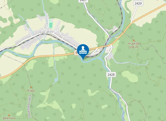 Map of Lučatínska pláž