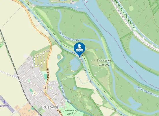 Map of Nudistická pláž Rusovce