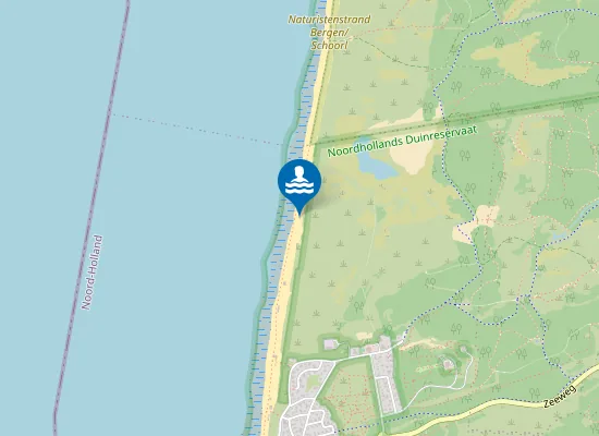 Map of Nude Beach -Bergen aan Zee