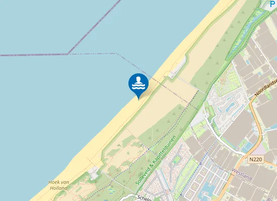 Map of Hoek van Holland Naakstrand