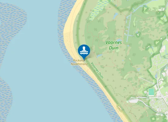Map of Rockanje Naaktstrand
