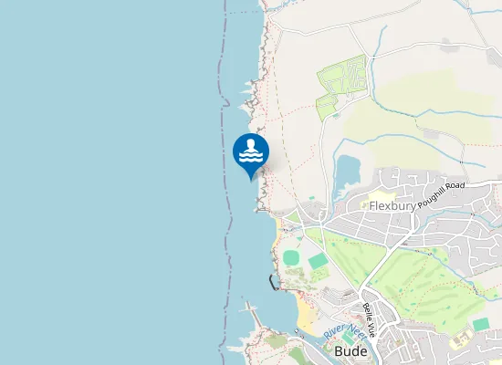 Map of Maer Low Cliff beach