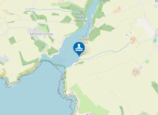 Map of Wonwell Beach