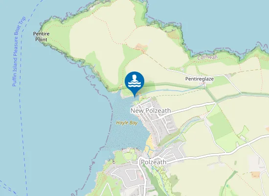 Map of Pentireglaze Haven