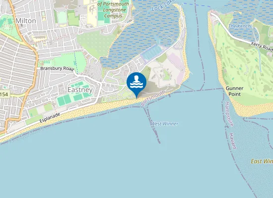 Map of Southsea nudist beach