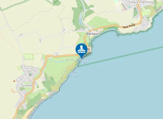 Map of Landcombe Beach