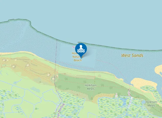 Map of Holkham Naturist Beach