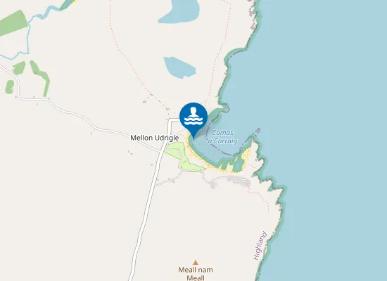 Map of Mellon Udrigle Beach