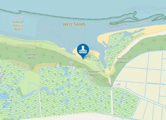 Map of Holkham Naturist Beach