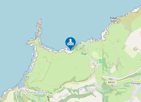 Map of Traeth y Gaerglwyd