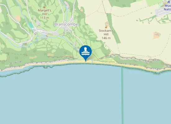 Map of Branscombe Beach