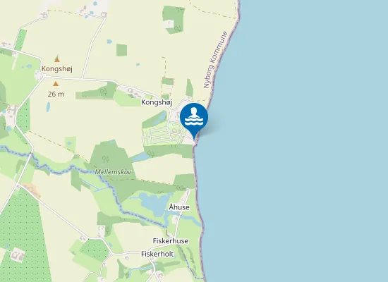 Map of KONGSHØJ CAMPING
