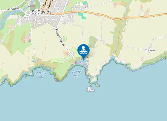 Map of Caerfai Beach