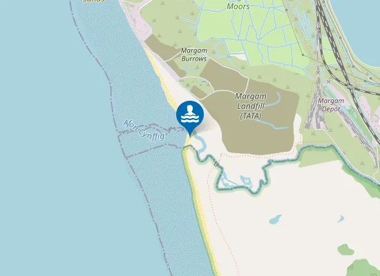 Map of Morfa Beach