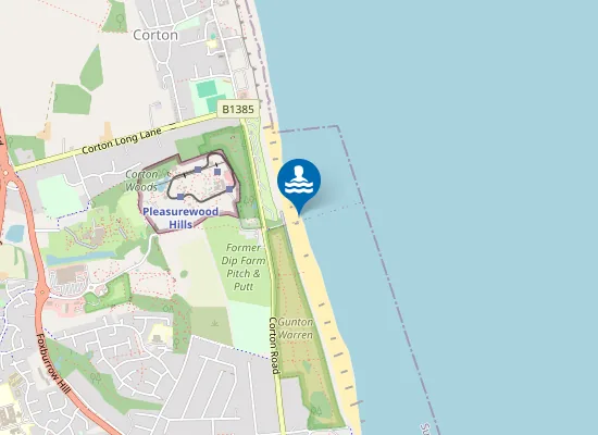 Map of Corton Beach