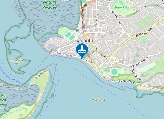 Map of Exmouth Beach