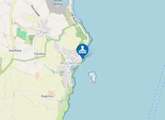 Map of Mousehole rock pool