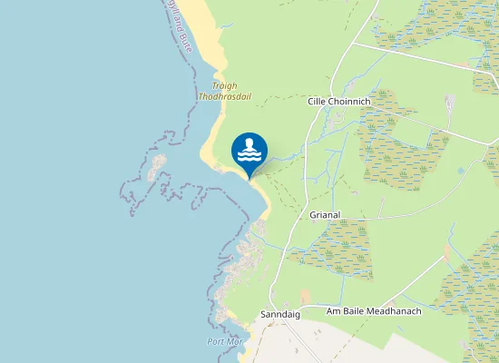 Map of Tràigh Ghrianal