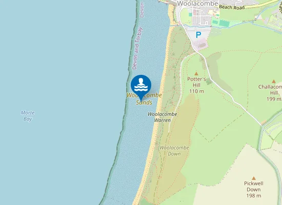 Map of Woolacombe Sands
