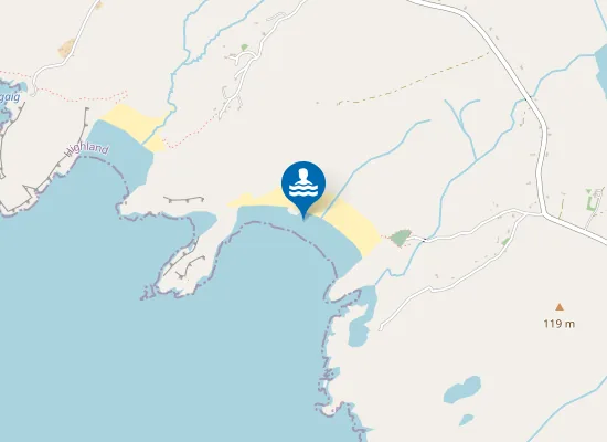 Map of Oldshoremore Beach