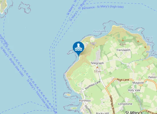 Map of Toll's Porth