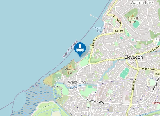 Map of Clevedon Marine Lake